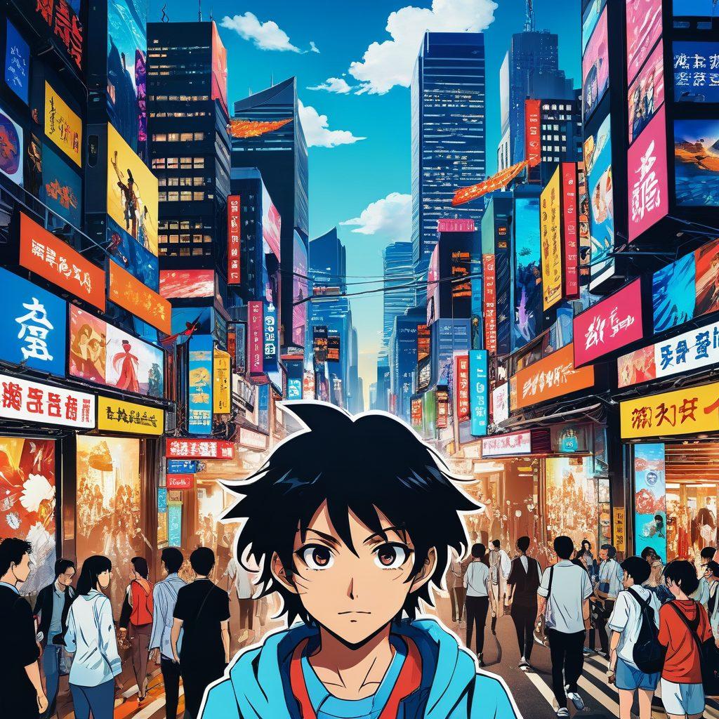 A dynamic collage showcasing iconic scenes from adult anime, blending hand-drawn manga styles with vibrant motion graphics. Include characters with expressive features, representing diverse cultures, set against a backdrop of a bustling cityscape. Integrate subtle nods to the evolution from traditional manga to modern animated versions, emphasizing the impact on culture. Capture a sense of energy and transformation. super-realistic. vibrant colors. 3D.